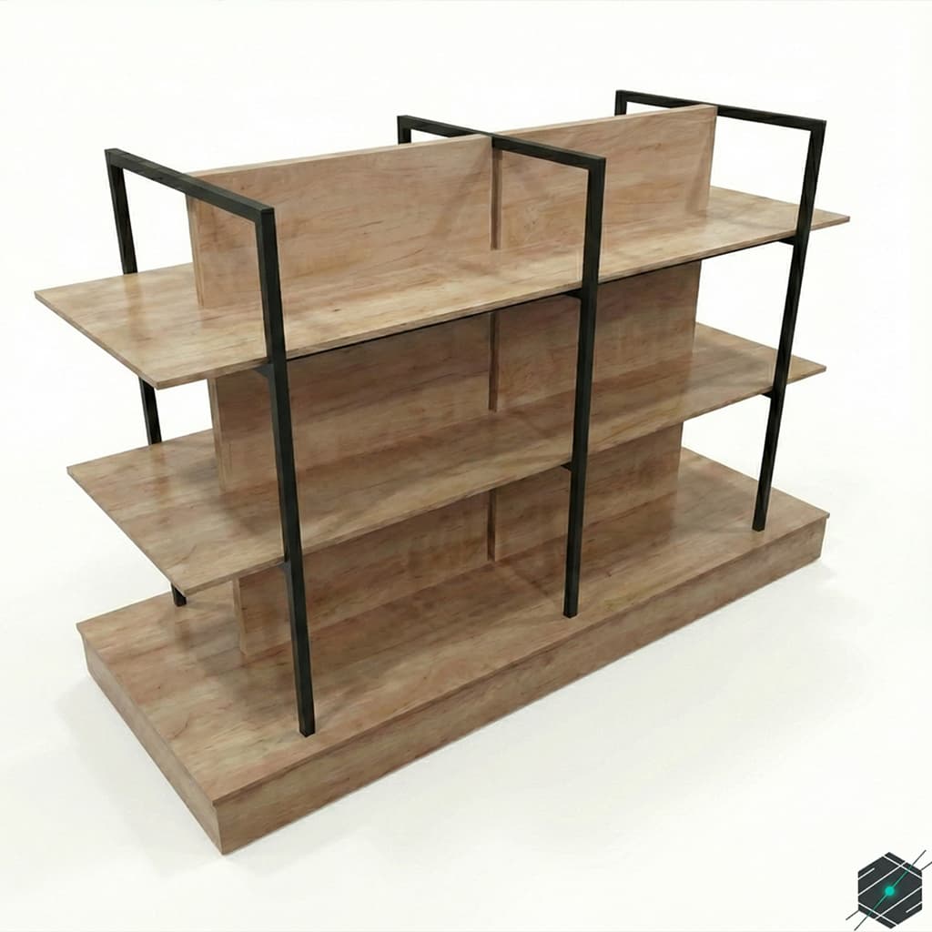 Góndola Central Estilo Industrial - Estante Exhibidor