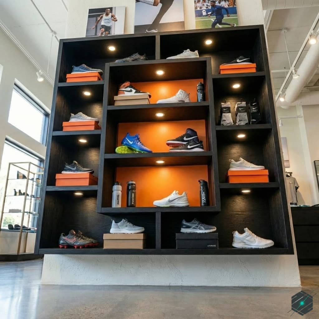 Estantería Exhibidora de Pared con Iluminación LED - Mueble Modular Multiuso - View 3