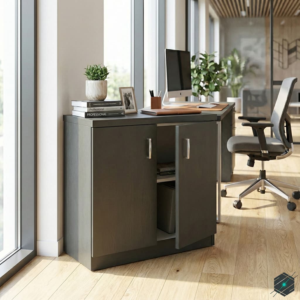 Mueble Auxiliar Bajo de Oficina 2 Puertas - View 2