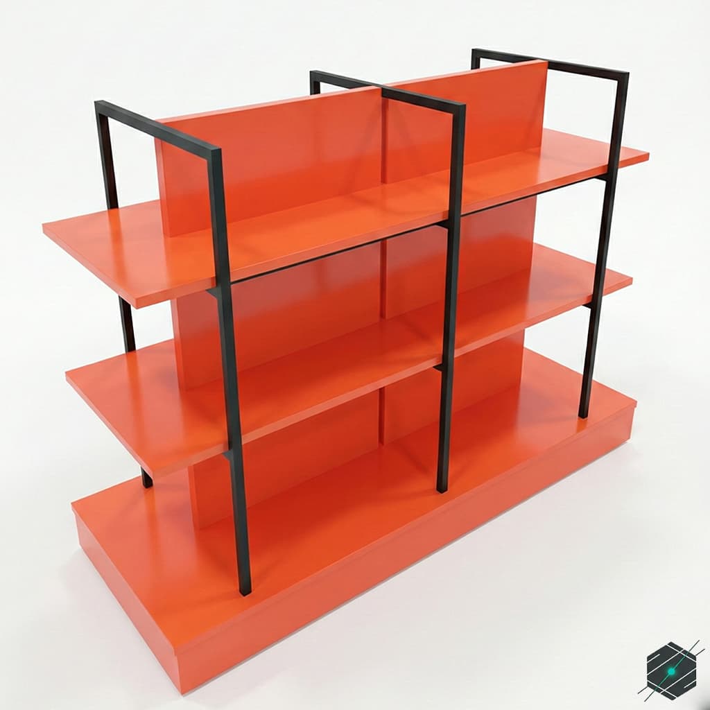 Góndola Central Estilo Industrial - Estante Exhibidor - View 4